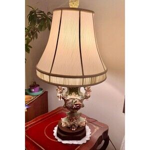 Vintage Capodimonte Style Cherub Lamps – Italian Rococo Porcelain Pair